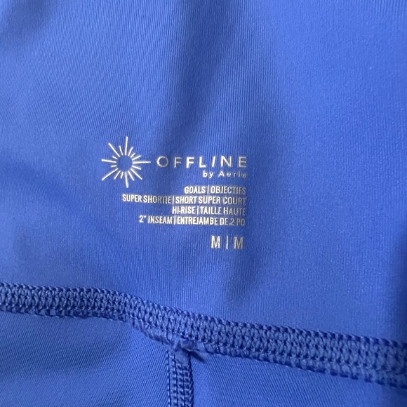 Small periwinkle Aerie Offline /Super shortie Shorts/Hi-rise/ 2” inseam - Picture 3 of 6